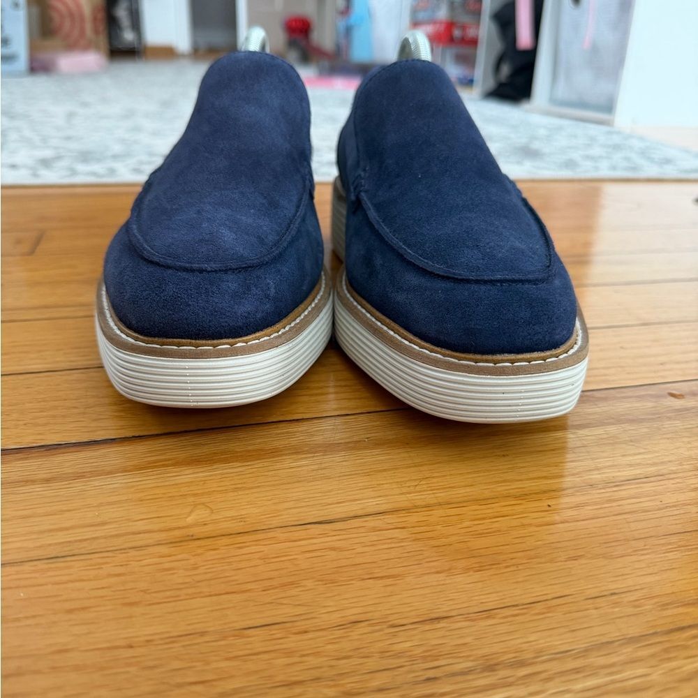 Cole Haan Dark Blue Loafers with ivory Sole size 10.5 - Picture 4 of 10